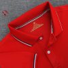 Áo polo phối sọc đỏ tươi - aodongluc