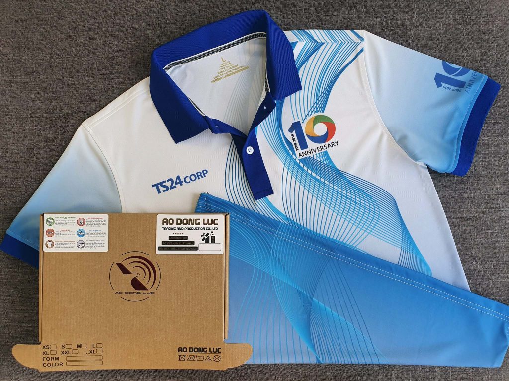 Đồng phục áo thun polo in chuyển nhiệt full galaxy