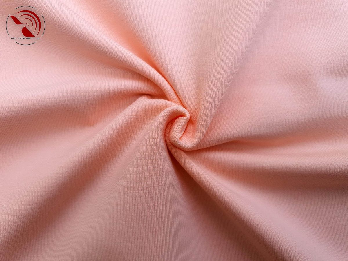 Chất vải áo thun cổ tròn ngắn tay cotton cao cấp màu hồng dâu