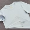 Áo thun cổ tròn ngắn tay cotton cao cấp màu xám ghi đá