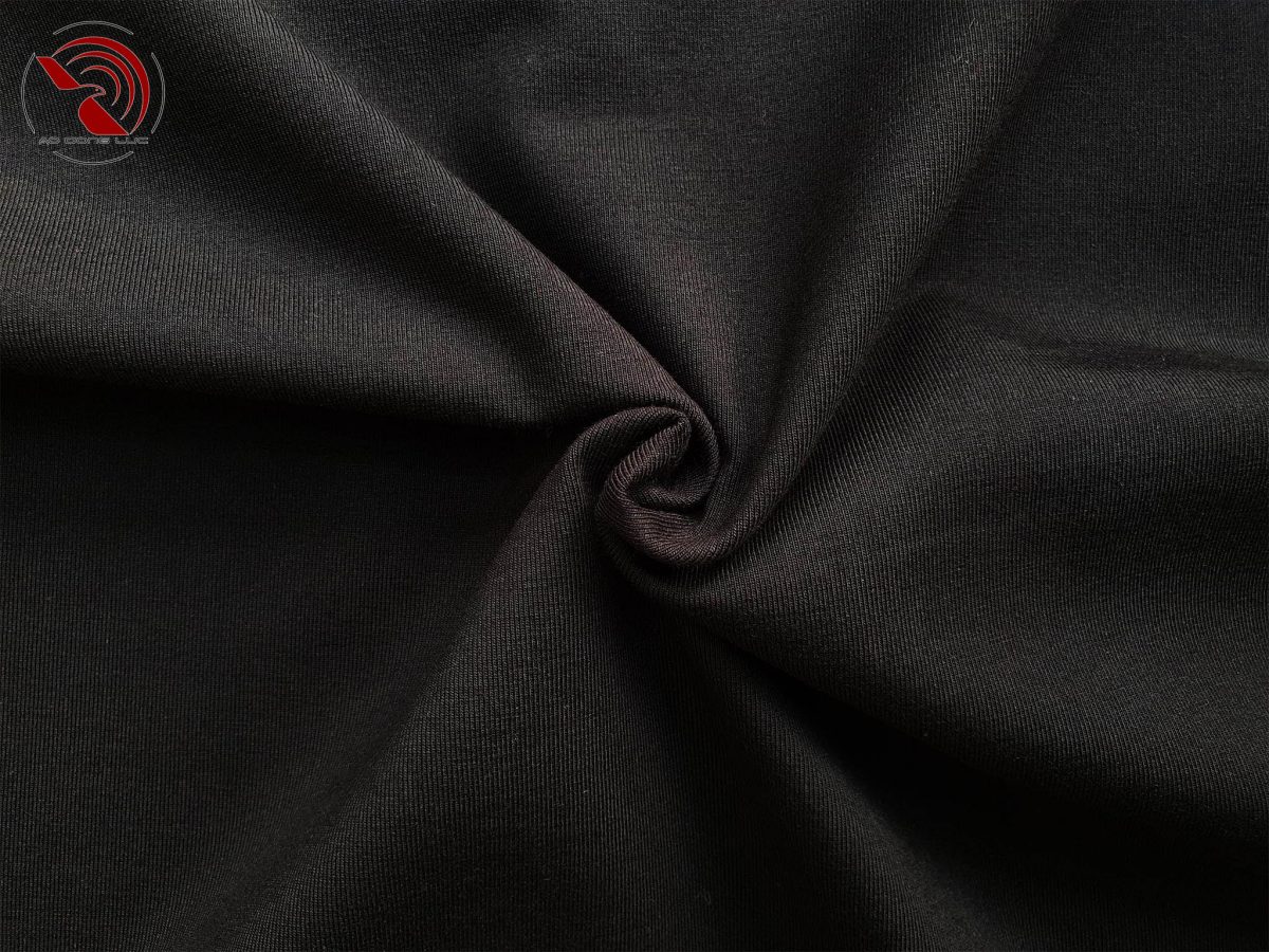 Chất vải áo thun cổ tròn ngắn tay cotton cao cấp màu đen