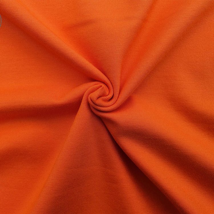 Chất vải áo thun cổ tròn ngắn tay cotton cao cấp màu cam