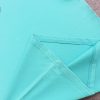 Chi tiết đường may và vạt áo áo thun cổ tròn ngắn tay cotton cao cấp thiên thanh