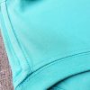 Chi tiết đường may móc xích áo thun cổ tròn ngắn tay cotton cao cấp thiên thanh