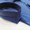 Chi tiết bo tay áo thun cổ trụ polo bo trơn cá sấu lạnh xanh đen