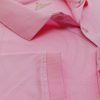 áo thun polo, áo thun trơn, áo cổ trụ, cổ bẻ, áo phông Chi tiết đường may và vạt áo áo thun cổ trụ polo bo trơn cá sấu lạnh màu hồng phấn