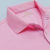 áo thun polo, áo thun trơn, áo cổ trụ, cổ bẻ, áo phông Chi tiết cổ áo áo thun cổ trụ polo bo trơn cá sấu lạnh poly thấm hút hồng phấn