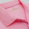 áo thun polo, áo thun trơn, áo cổ trụ, cổ bẻ, áo phông Chi tiết cổ áo áo thun cổ trụ polo bo trơn cá sấu lạnh poly thấm hút hồng phấn