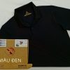 áo thun polo, áo thun trơn, áo cổ trụ, cổ bẻ, áo phông Áo thun cổ trụ polo bo trơn cá sấu lạnh poly thấm hút màu đen