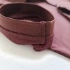 Chi tiết bo tay spandex áo thun cổ trụ polo bo trơn cá sấu lạnh poly thấm hút màu nâu