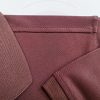Chi tiết đường may áo thun cổ trụ polo bo trơn cá sấu lạnh poly thấm hút màu nâu