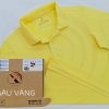 Áo thun cổ trụ polo bo trơn cá sấu lạnh poly thấm hút màu vàng