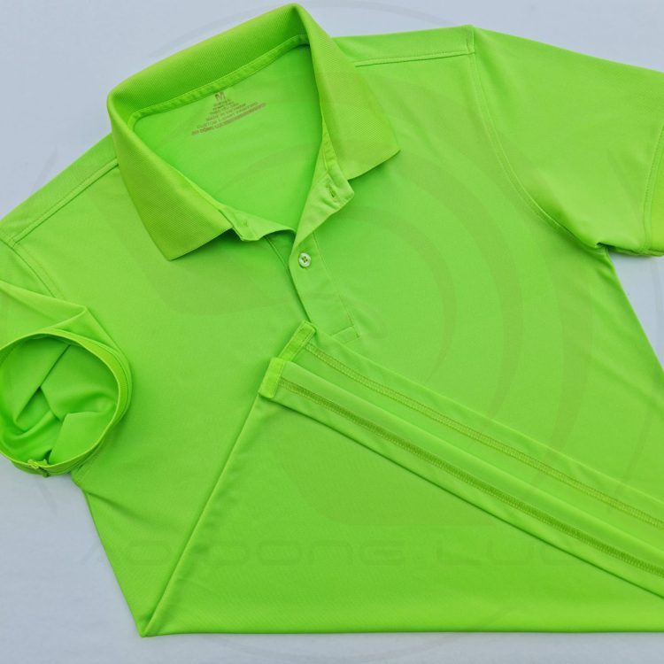 Áo thun cổ trụ polo bo trơn cá sấu lạnh poly thấm hút xanh chuối