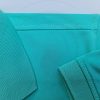 Chi tiết đường may áo thun cổ trụ polo bo trơn cá sấu lạnh xanh ngọc