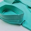Chi tiết bo tay áo thun cổ trụ polo bo trơn cá sấu lạnh xanh ngọc