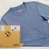 Áo thun cổ tròn ngắn tay cotton unisex màu xám xanh