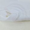 áo thun trơn, oversize, cổ tròn, tay lỡ, bo ríp, đen, t Chi tiết đường may móc xích cổ áo áo thun cổ tròn tay lỡ cotton oversize màu trắng