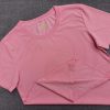 Áo thun cổ tròn supe ngắn tay unisex màu hồng ruốc