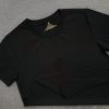 Áo thun cổ tròn ngắn tay supe unisex màu đen