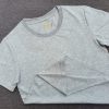 Áo thun cổ tròn ngắn tay supe unisex màu xám tiêu
