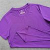 Áo thun cổ tròn supe ngắn tay unisex màu tím huế