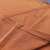 Hình chi tiết đường may và vạt áo áo thun cổ tròn ngắn tay unisex vàng nghệ