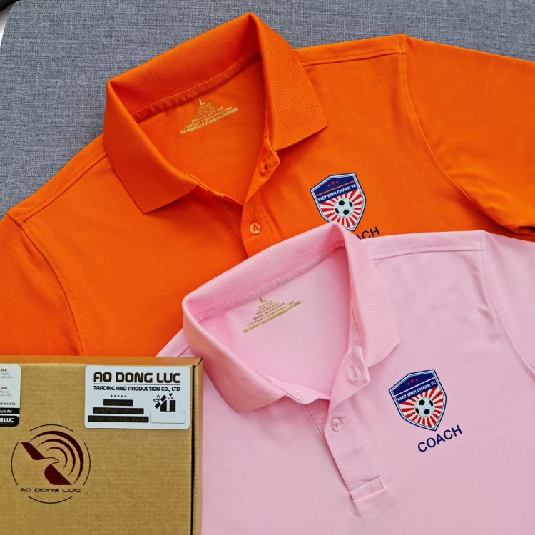 Đồng phục áo thun polo bo trơn in kỹ thuật số