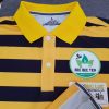 Đồng phục áo thun polo phối bo cổ màu vàng in chuyển nhiệt full galaxy