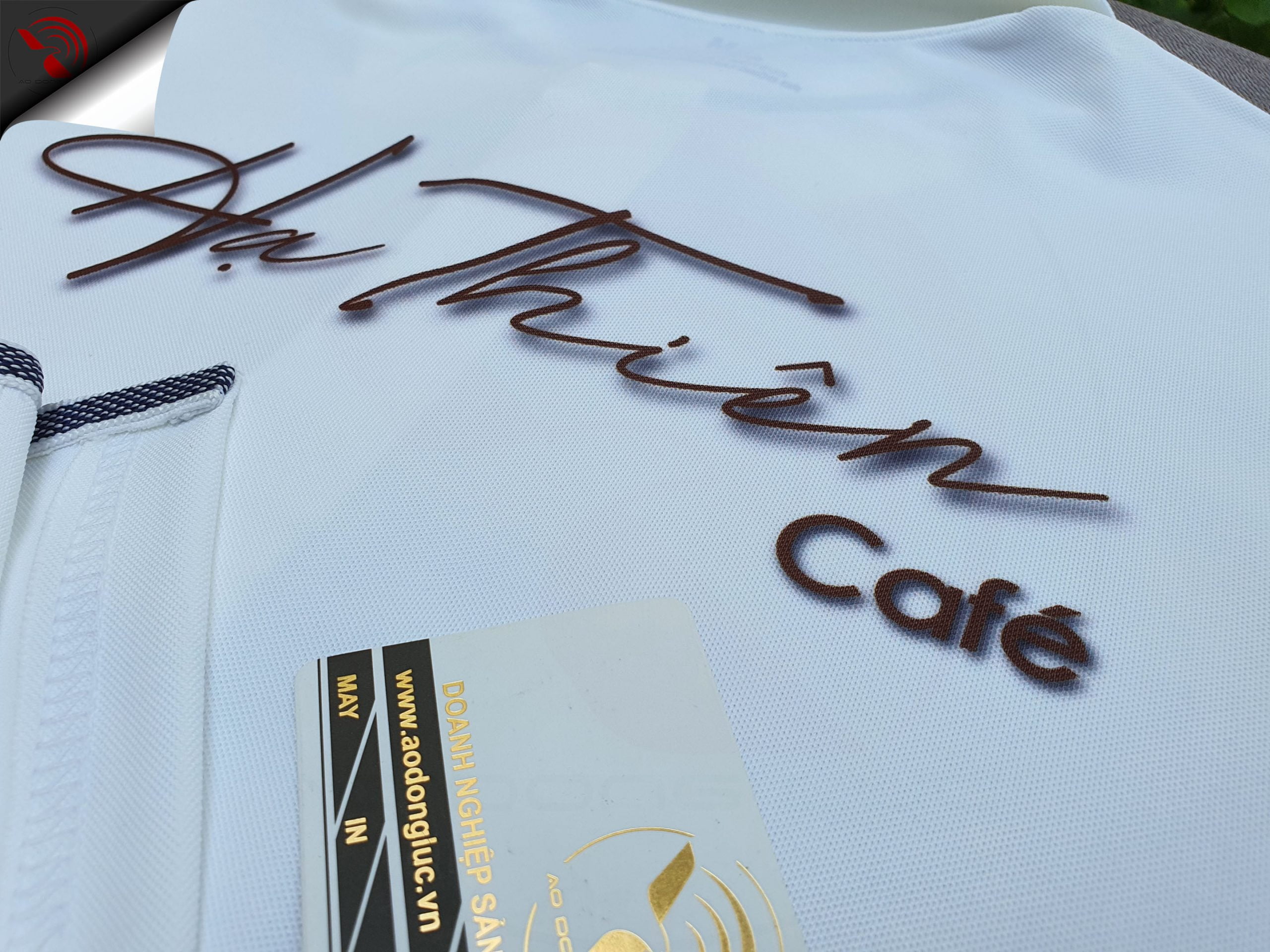 In chuyển nhiệt logo Hạ Thiên cafe