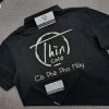 Đồng phục áo thun polo bo trơn màu đen in lụa